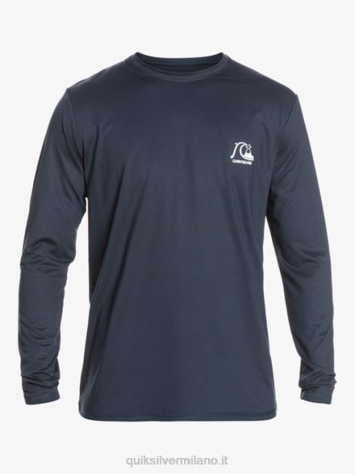 esso Quiksilver uomini t-shirt da surf upf 50 a maniche lunghe in erica Heritage erica marina di mezzanotte HTZR1470