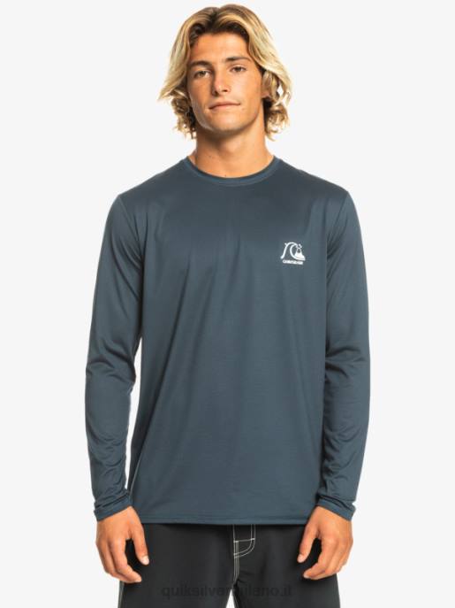 esso Quiksilver uomini t-shirt da surf upf 50 a maniche lunghe in erica Heritage erica marina di mezzanotte HTZR1470