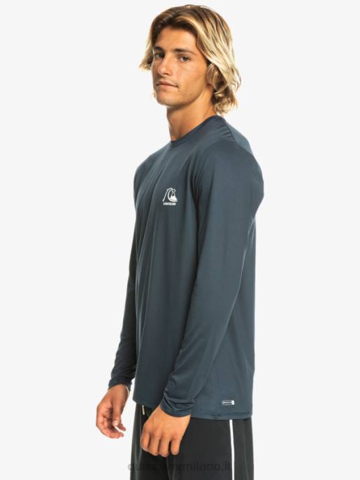 esso Quiksilver uomini t-shirt da surf upf 50 a maniche lunghe in erica Heritage erica marina di mezzanotte HTZR1470