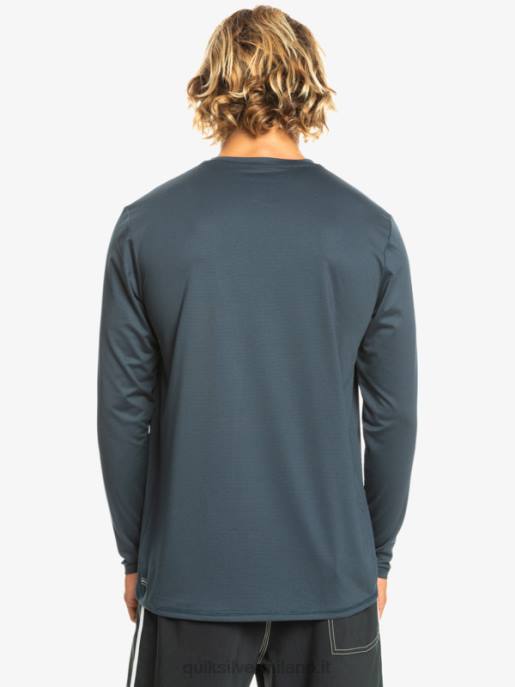 esso Quiksilver uomini t-shirt da surf upf 50 a maniche lunghe in erica Heritage erica marina di mezzanotte HTZR1470
