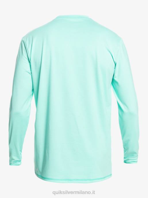 esso Quiksilver uomini t-shirt da surf upf 50 a maniche lunghe in erica Heritage piscina verde erica HTZR1471
