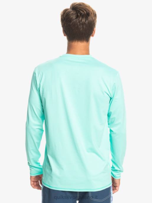 esso Quiksilver uomini t-shirt da surf upf 50 a maniche lunghe in erica Heritage piscina verde erica HTZR1471