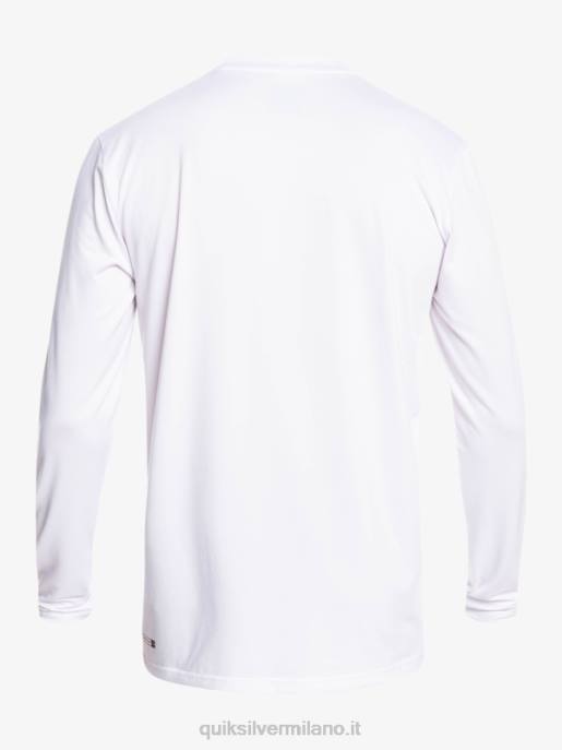 esso Quiksilver uomini t-shirt da surf upf 50 a maniche lunghe omni session bianco HTZR401