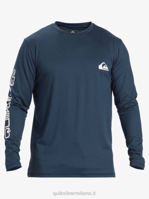 esso Quiksilver uomini t-shirt da surf upf 50 a maniche lunghe omni session marina di mezzanotte HTZR405