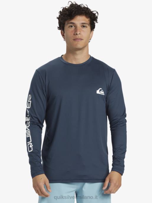 esso Quiksilver uomini t-shirt da surf upf 50 a maniche lunghe omni session marina di mezzanotte HTZR405