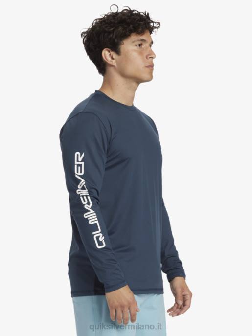 esso Quiksilver uomini t-shirt da surf upf 50 a maniche lunghe omni session marina di mezzanotte HTZR405