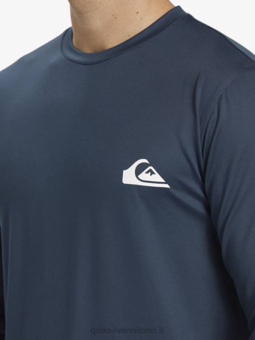 esso Quiksilver uomini t-shirt da surf upf 50 a maniche lunghe omni session marina di mezzanotte HTZR405