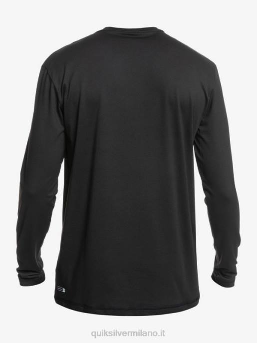 esso Quiksilver uomini t-shirt da surf upf 50 a maniche lunghe omni session nero HTZR406