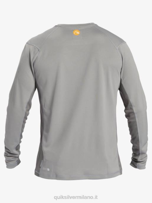 esso Quiksilver uomini waterman bamboo check 2 upf 50 maglietta da surf a maniche lunghe pelle di squalo HTZR258