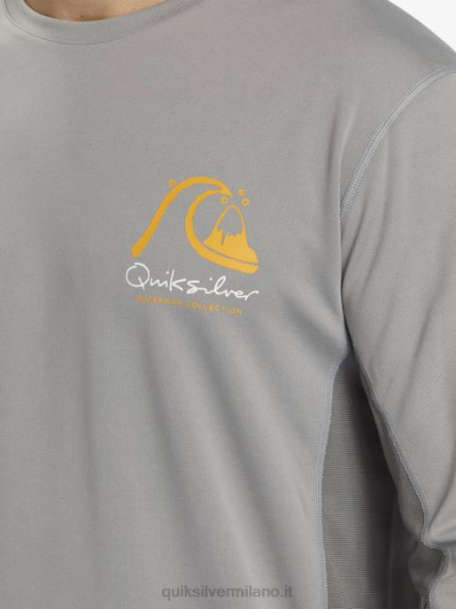 esso Quiksilver uomini waterman bamboo check 2 upf 50 maglietta da surf a maniche lunghe pelle di squalo HTZR258