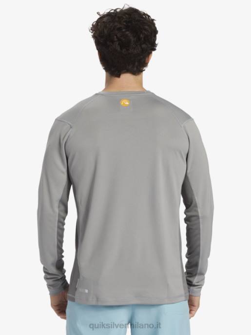 esso Quiksilver uomini waterman bamboo check 2 upf 50 maglietta da surf a maniche lunghe pelle di squalo HTZR258
