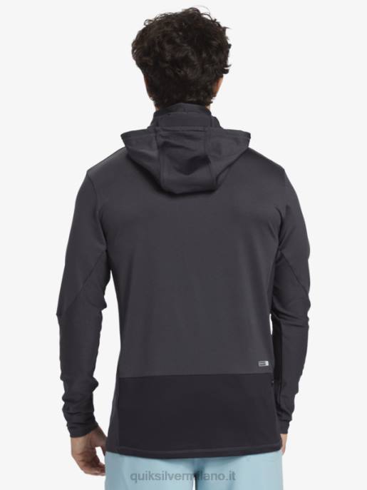 esso Quiksilver uomini waterman pescatore pescatore upf 50 manica lunga maglietta da surf nero HTZR830